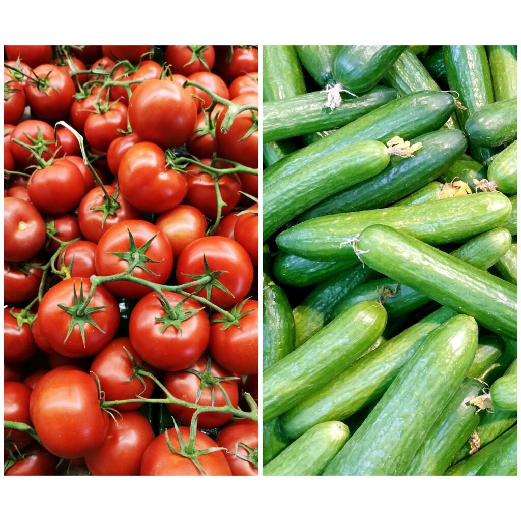 Saras Organic Food Cucumber Tomato Box