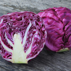 Red Cabbage on wooden table from Sara´s Organic Food