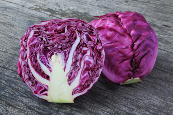 Red Cabbage on wooden table from Sara´s Organic Food
