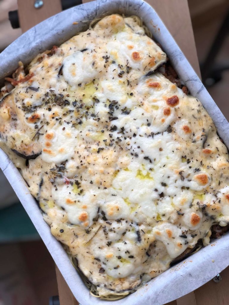 Sara´s Organic Food recipes, eggplant-bake