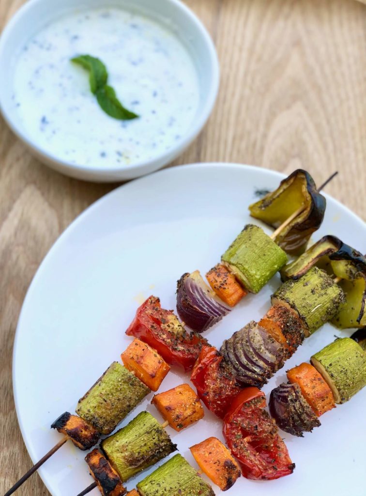 Sara´s Organic Food recipes, roasted-vegetable-skewers.